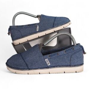 BOBS by Skechers Chill Flex‎ New Groove Blue Denim 34315 Women's 8